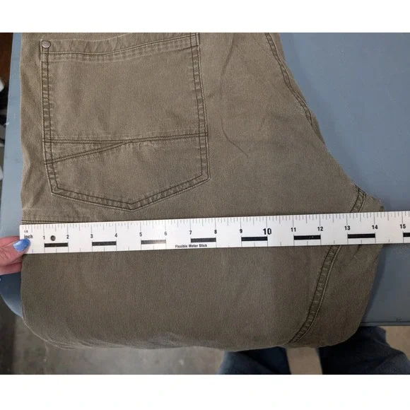 Kuhl Revolvr Pants Men 40x32 Dark Khaki Brown & Green Vintage Patina Dye 5232 - Picture 14 of 16